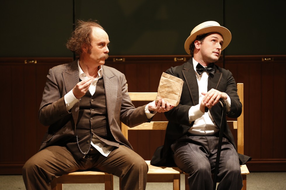 RICHARD KENT GREEN as Einstein and GRANT KRETCHIK as Besso in EINSTEIN Photos: Carol Rosegg